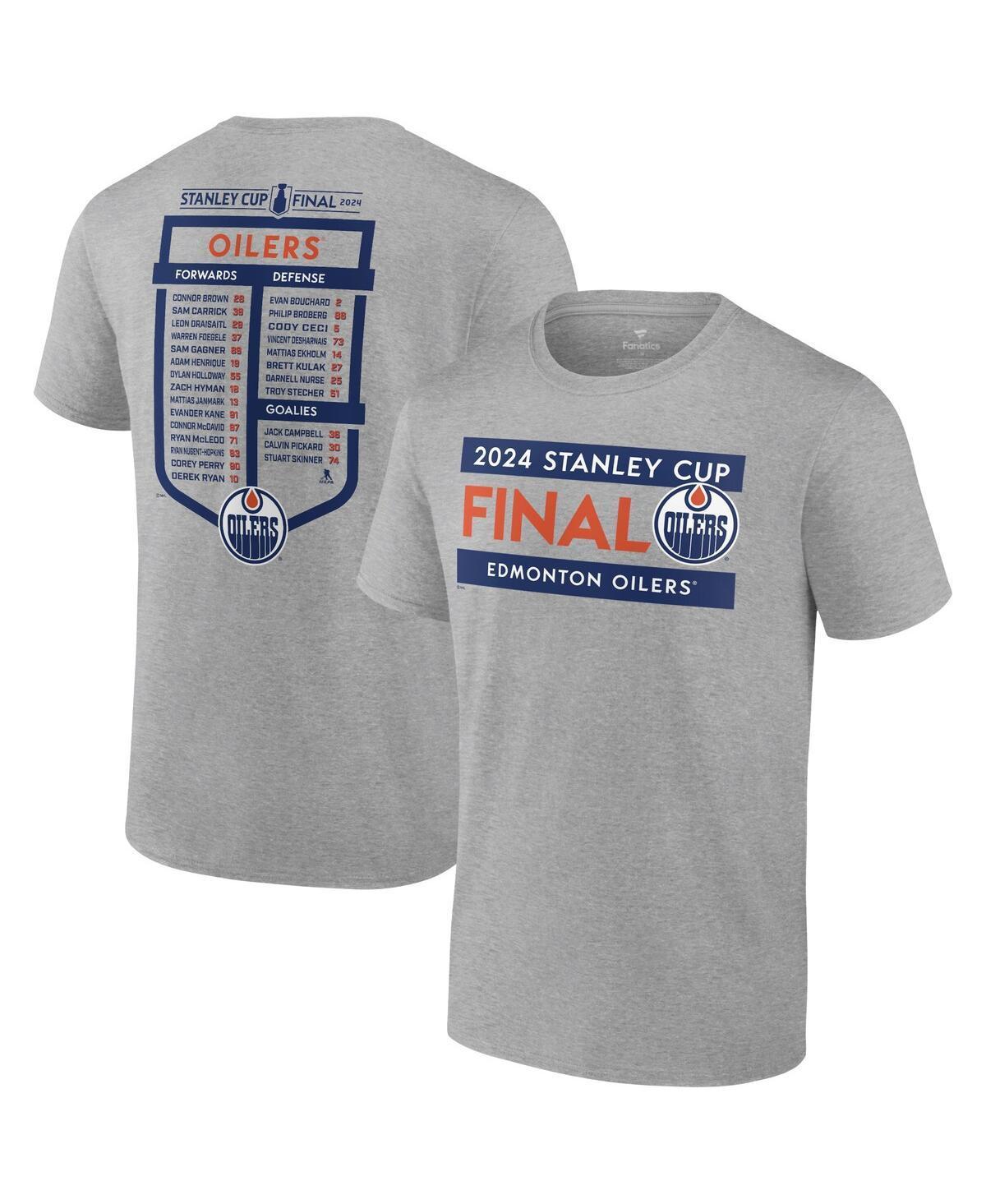 Mens Fanatics NHL Edmonton Oilers 2024 Conference Finals Champs Roster Tee Product Image