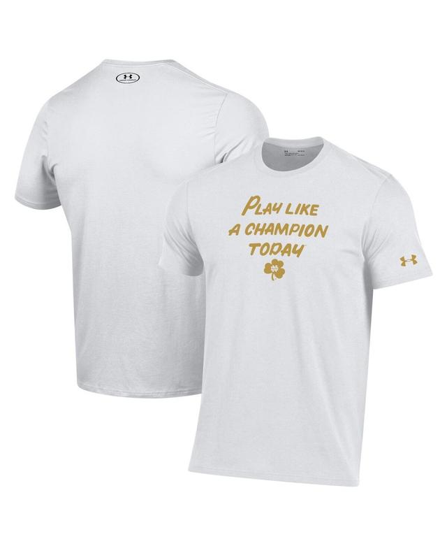 Mens Under Armour Notre Dame Fighting Irish PLACT Gold Rush Performance T-Shirt Product Image