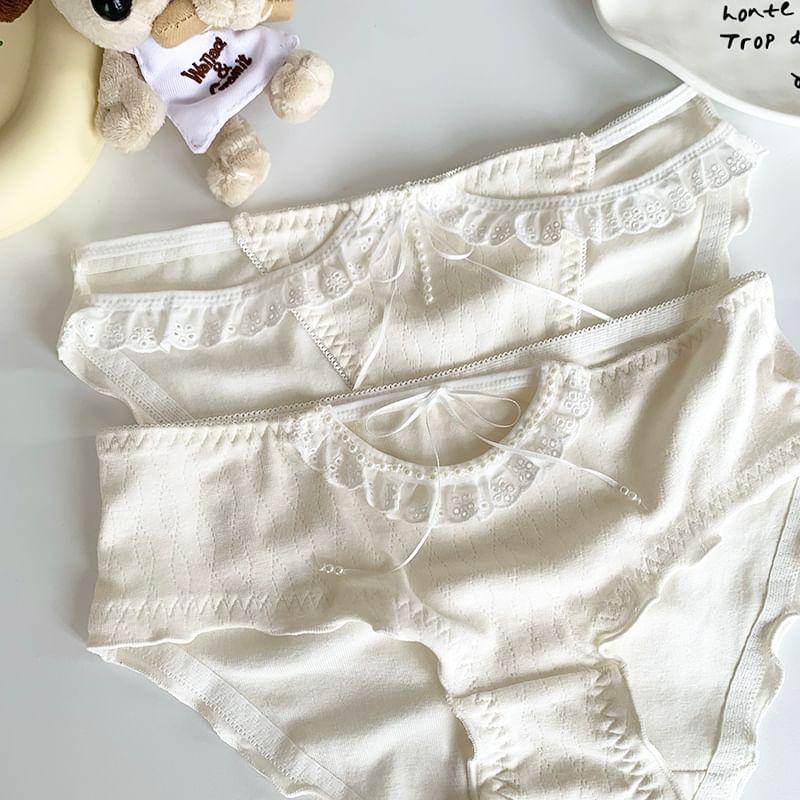 Frill Trim Plain Panty Product Image