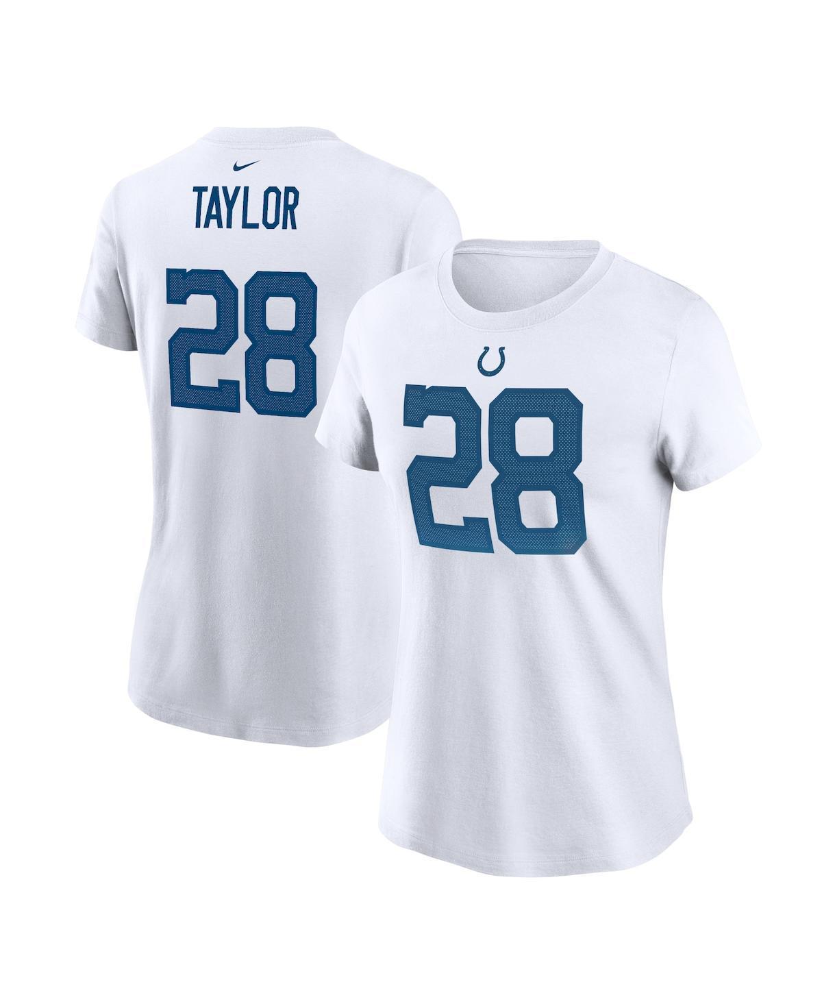 Womens Nike Jonathan Taylor White Indianapolis Colts Player Name Number T-shirt Product Image