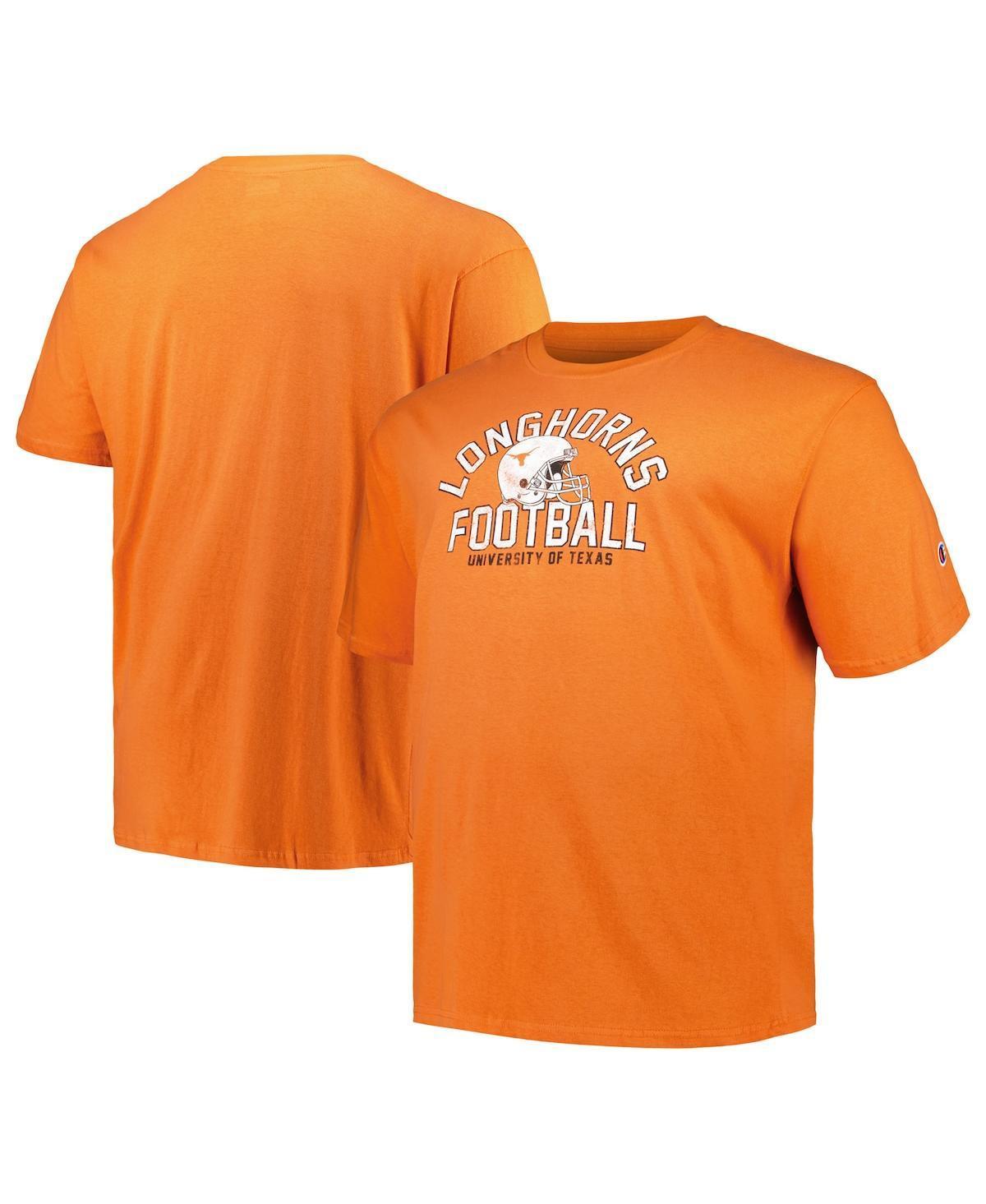 Champion Mens Texas Orange Texas Longhorns Big Tall Football Helmet T-Shirt Product Image