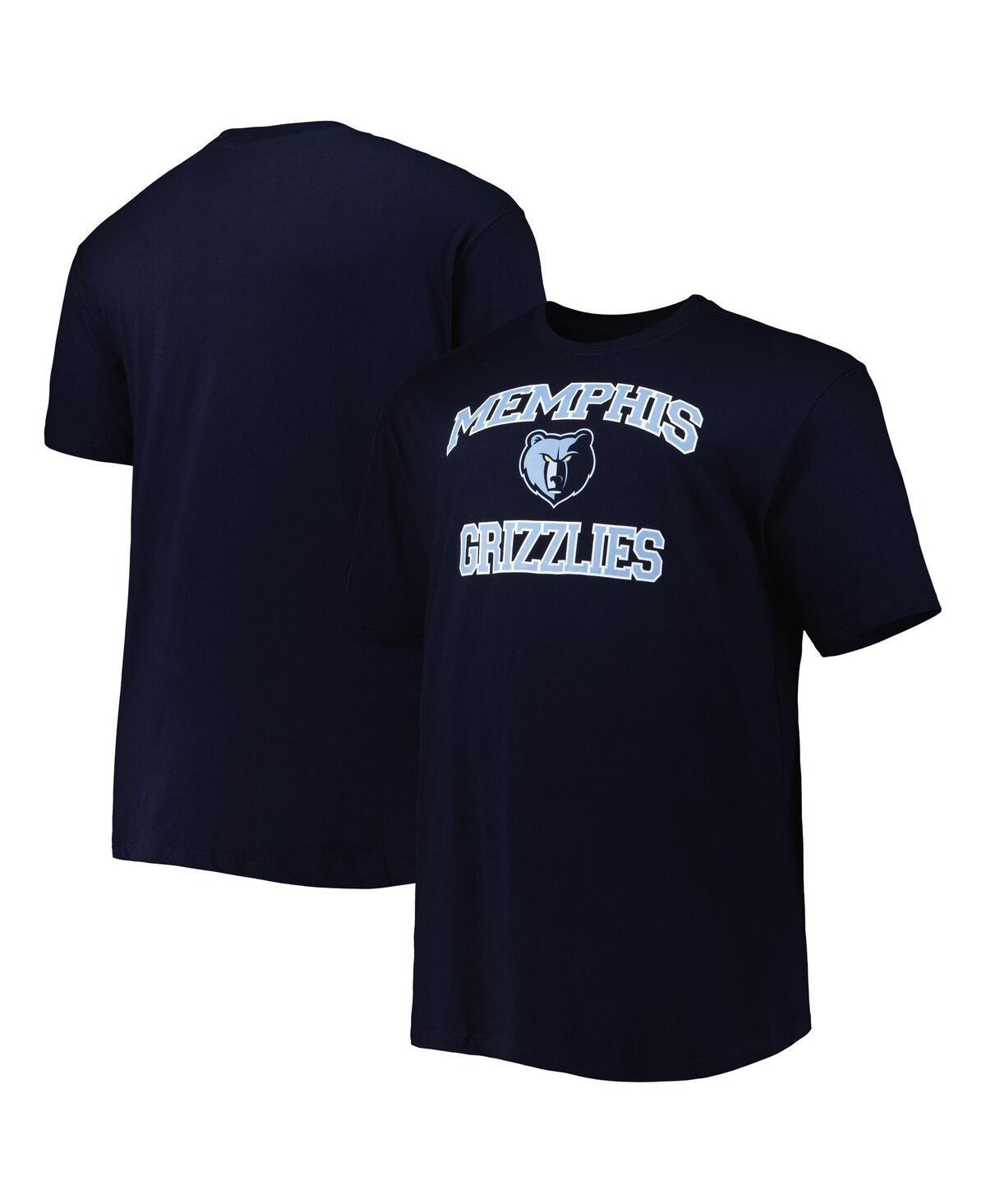 Mens Navy Memphis Grizzlies Big & Tall Heart & Soul T-Shirt Grz Blue Product Image