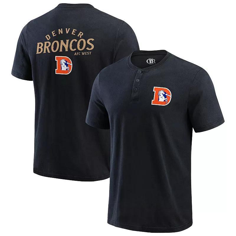 Mens Darius Rucker Collection by Fanatics Denver Broncos Washed Henley T-Shirt Product Image