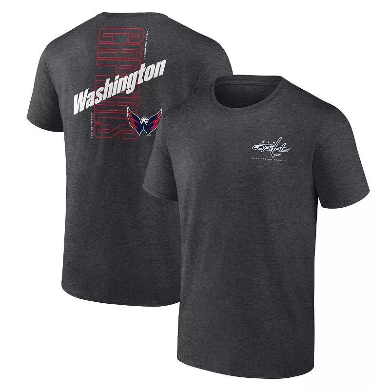 Mens Fanatics Branded Heather Charcoal Washington Capitals Backbone T-Shirt Product Image