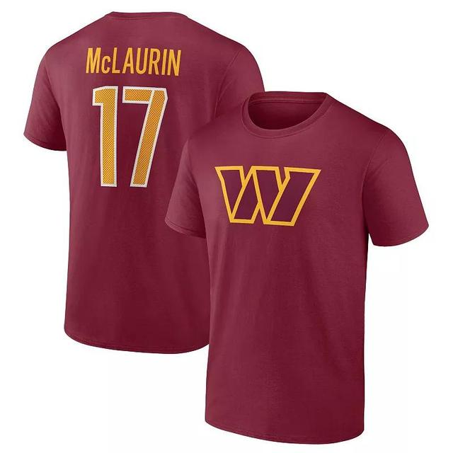 Mens Fanatics Branded Terry McLaurin Burgundy Washington Commanders Player Icon Name & Number T-Shirt Product Image