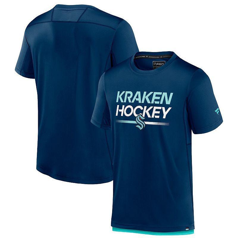 Mens Fanatics Branded Deep Sea Blue Seattle Kraken Authentic Pro Tech T-Shirt Krk Blue Product Image