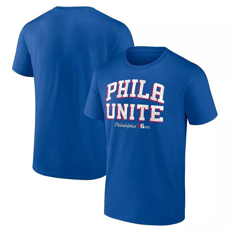 Mens Fanatics Royal Philadelphia 76Ers Hometown Collection Phila Unite T-shirt Product Image