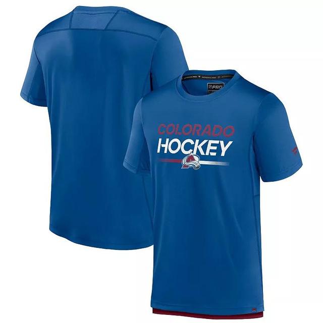 Mens Fanatics Branded Colorado Avalanche Authentic Pro Tech T-Shirt Product Image