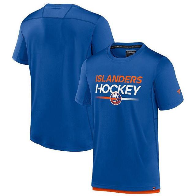 Mens Fanatics Branded  Royal New York Islanders Authentic Pro Tech T-Shirt Product Image