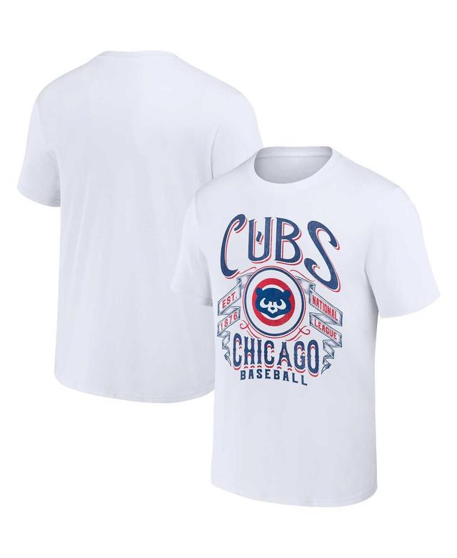 Mens Darius Rucker Collection by Fanatics White Chicago Cubs Distressed Rock T-shirt Product Image