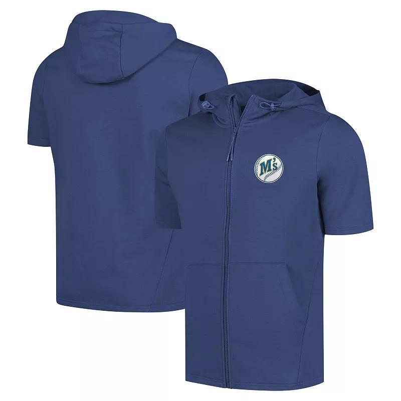 Mens Levelwear Royal Seattle Mariners Recruit Short Sleeve Full-Zip Hoodie Product Image