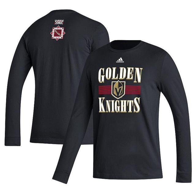 Mens adidas Black Vegas Golden Knights Reverse Retro 2.0 Fresh Playmaker Long Sleeve T-Shirt Product Image