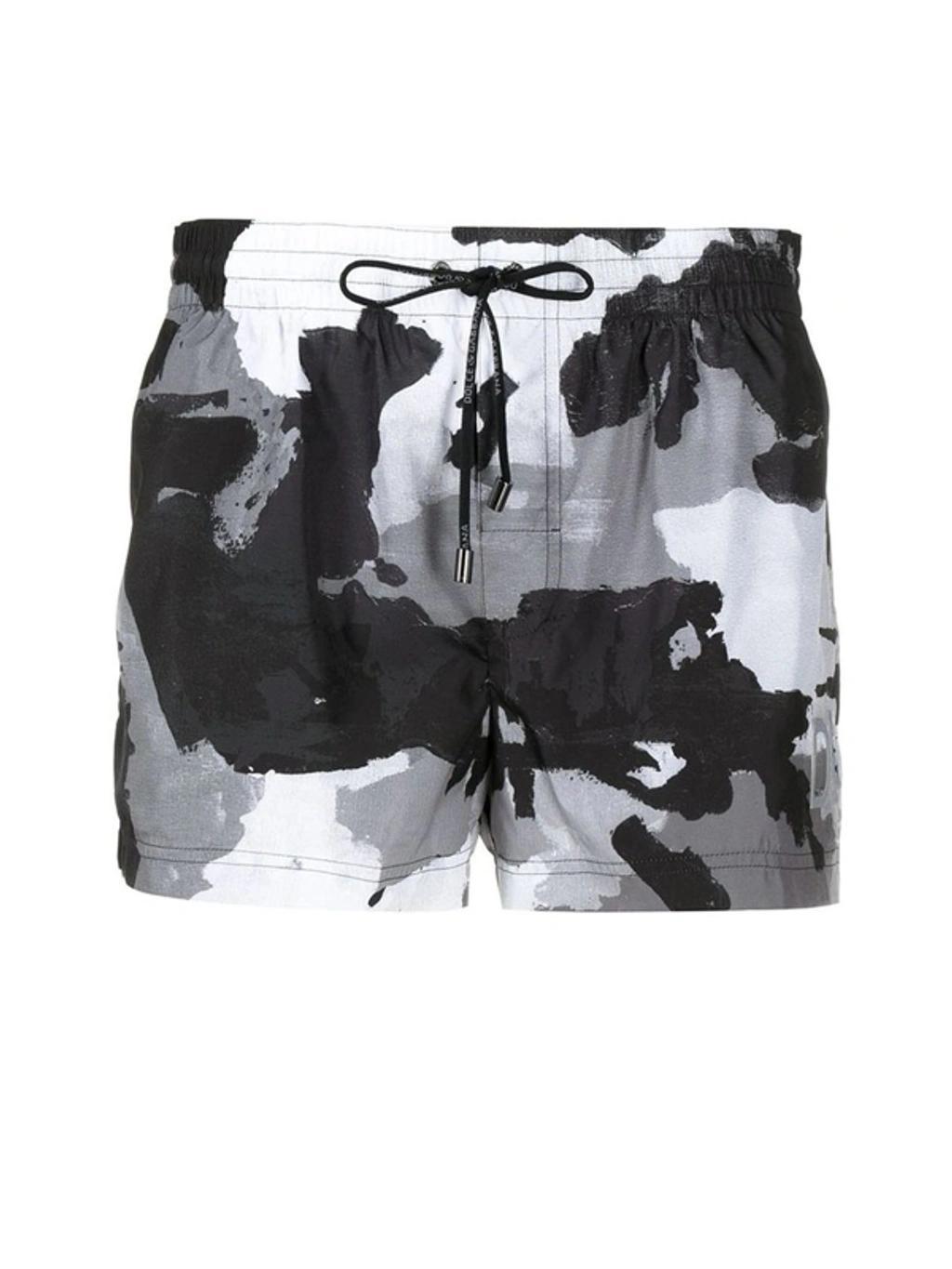 Camouflage Print Swim Shorts In Multi Product Image