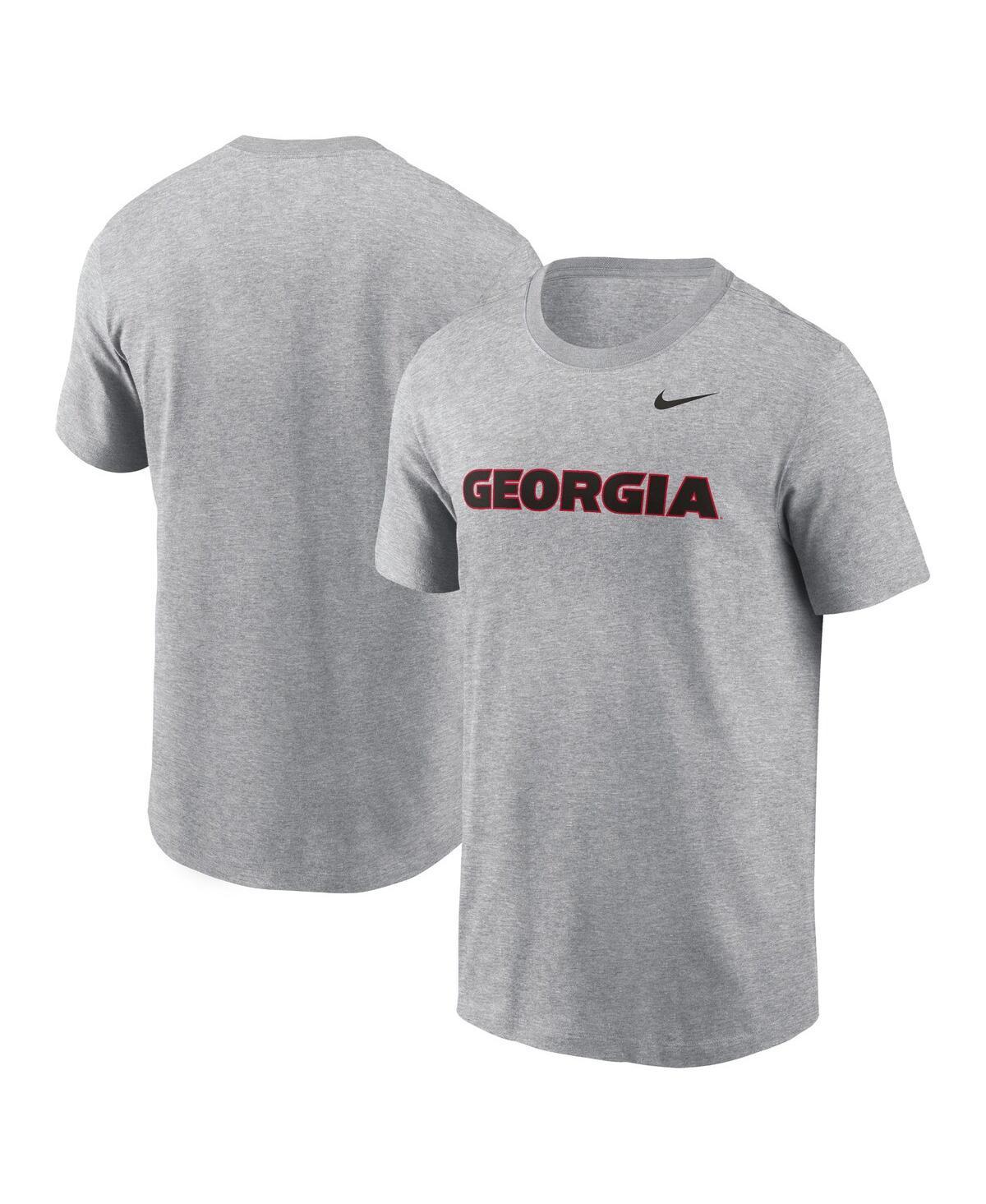 Nike Mens Heather Gray Georgia Bulldogs Primetime Evergreen Wordmark T-Shirt Product Image