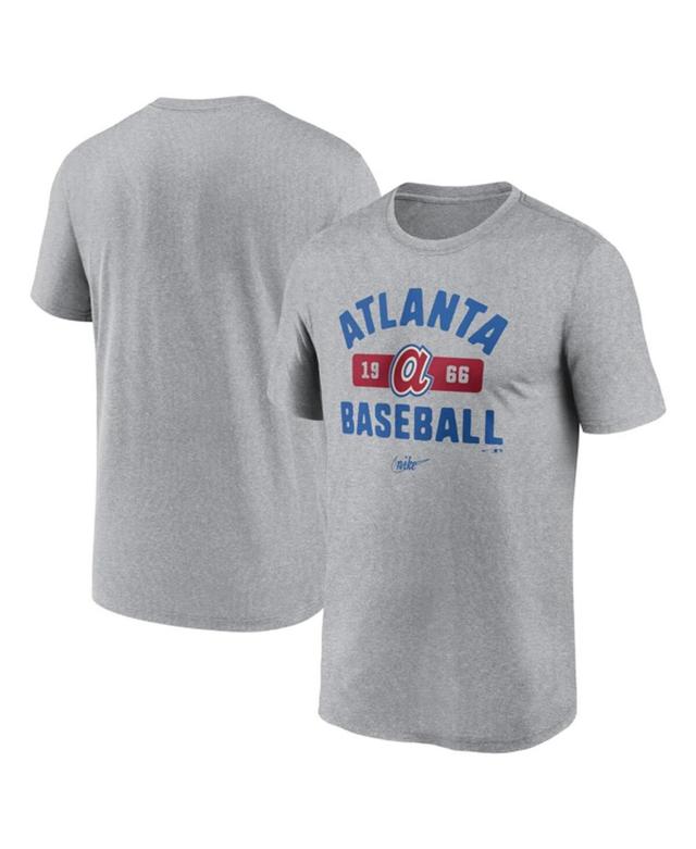 NIKE Men's  Heather Gray Atlanta Braves Legend T-shirt Product Image