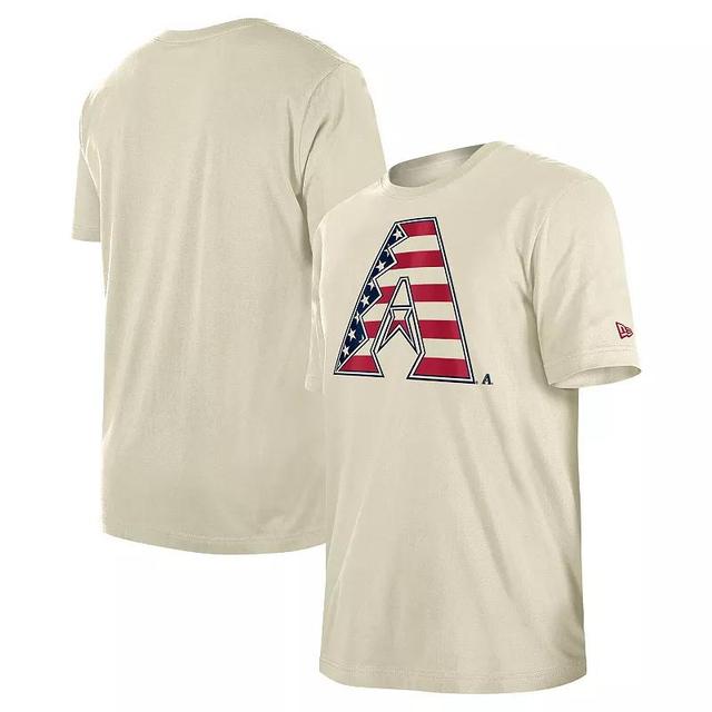 New Era Mens Cream Arizona Diamondbacks 4th of July Flag Fill T-Shirt Product Image