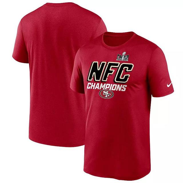 Mens Nike Scarlet San Francisco 49ers 2023 NFC Champions Iconic T-Shirt Product Image