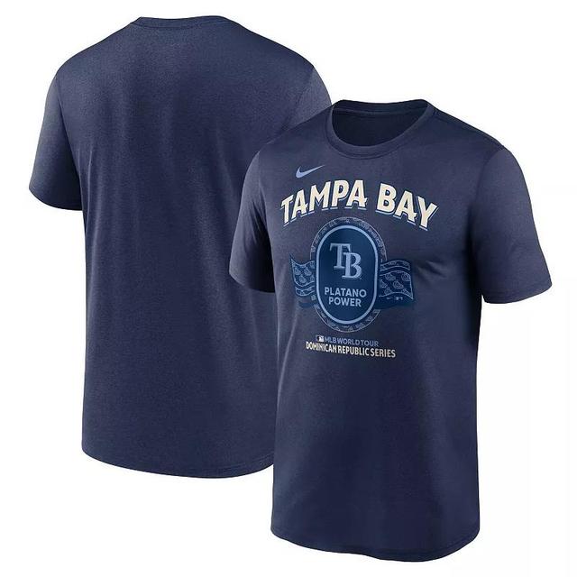 Mens Nike Tampa Bay Rays Dominican Republic Series Legend T-Shirt Blue Product Image