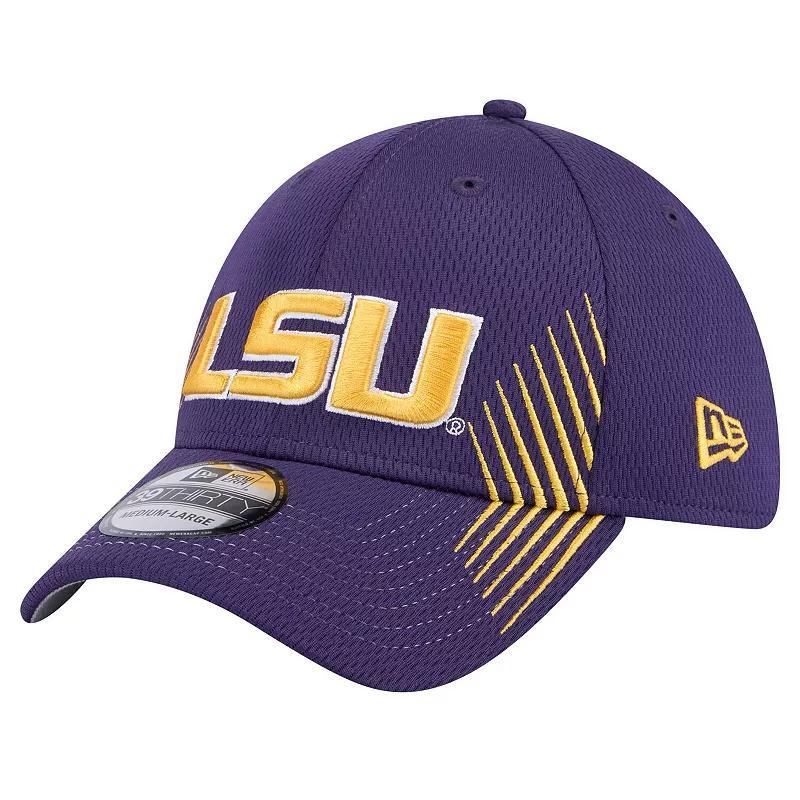 Mens New Era LSU Tigers Active Slash Sides 39THIRTY Flex Hat Product Image