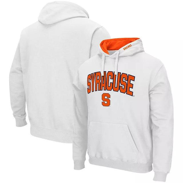 Mens Colosseum White Syracuse Orange Arch & Logo 3.0 Pullover Hoodie, Size: Large, SYR White Product Image