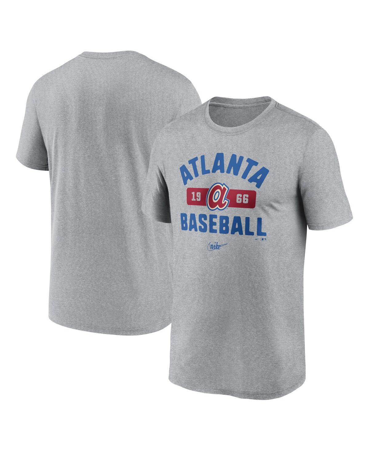 Mens Nike Heather Gray Atlanta Braves Legend T-shirt Product Image