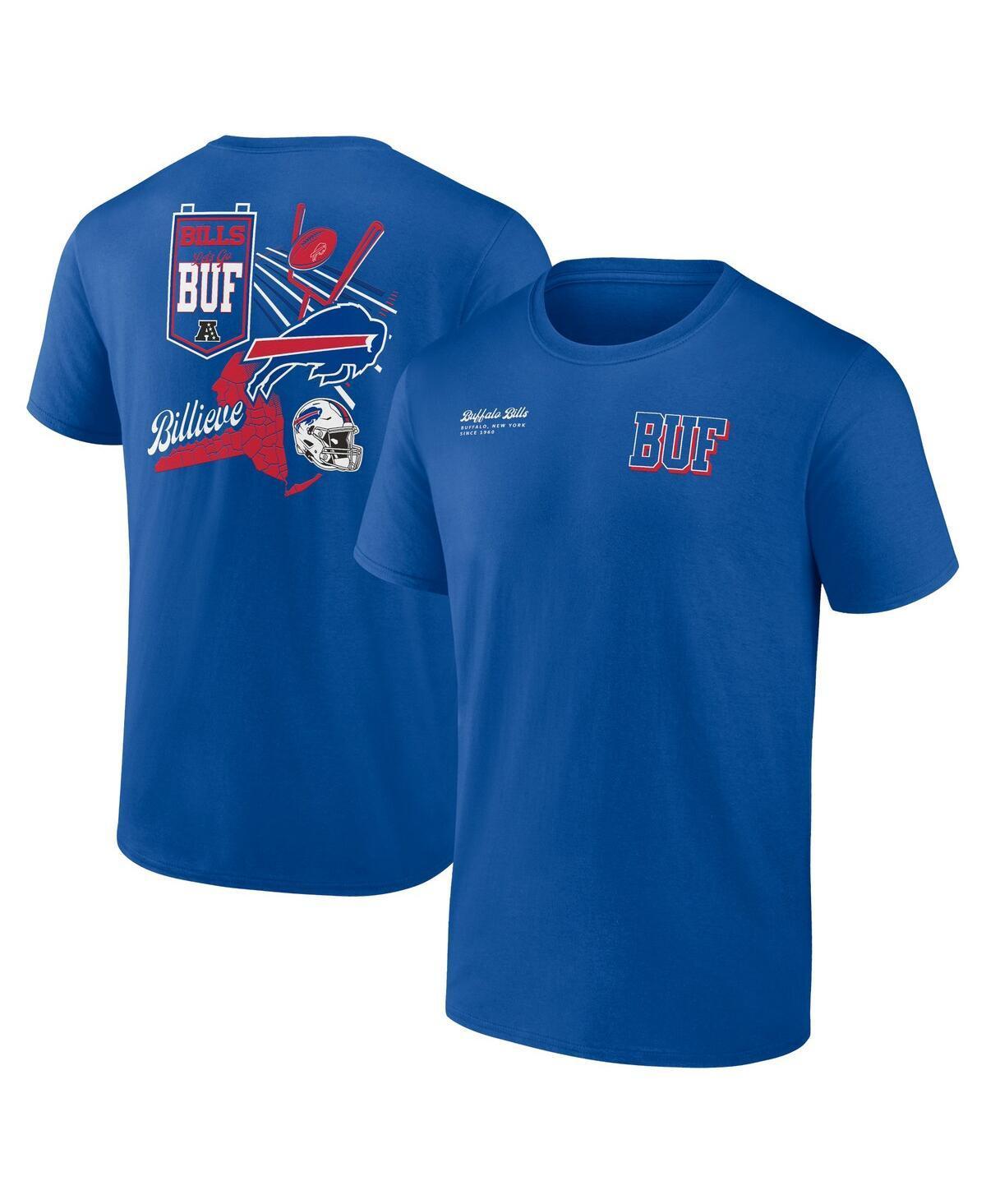 Fanatics Mens Royal Buffalo Bills Split Zone T-Shirt Product Image