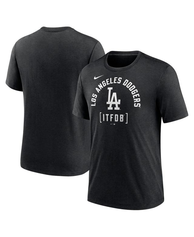 Mens Nike Heather Charcoal Washington Nationals City Connect Tri-Blend T-Shirt Product Image