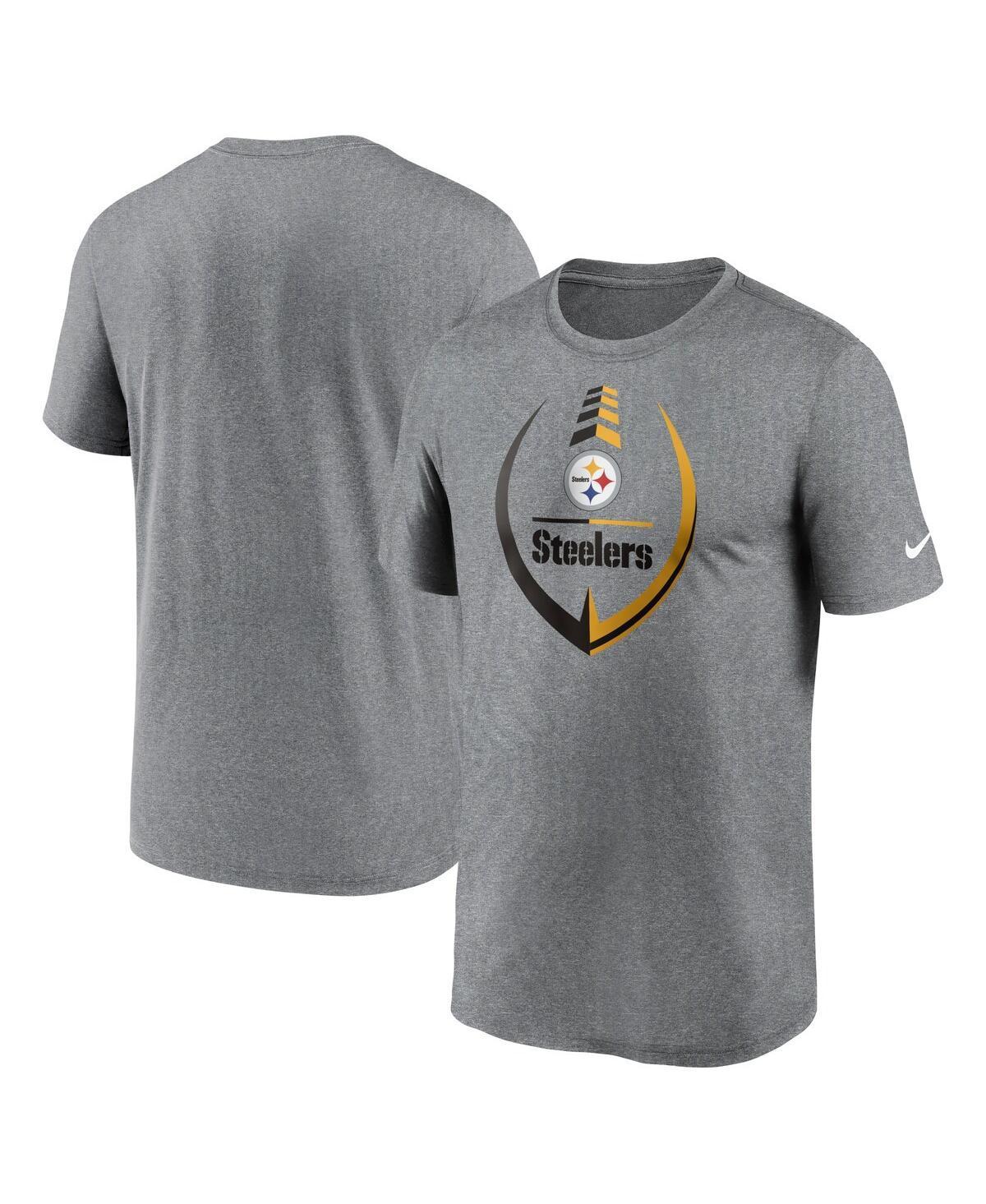 Mens Nike Heathered Gray Pittsburgh Steelers Icon Legend Performance T-Shirt Product Image