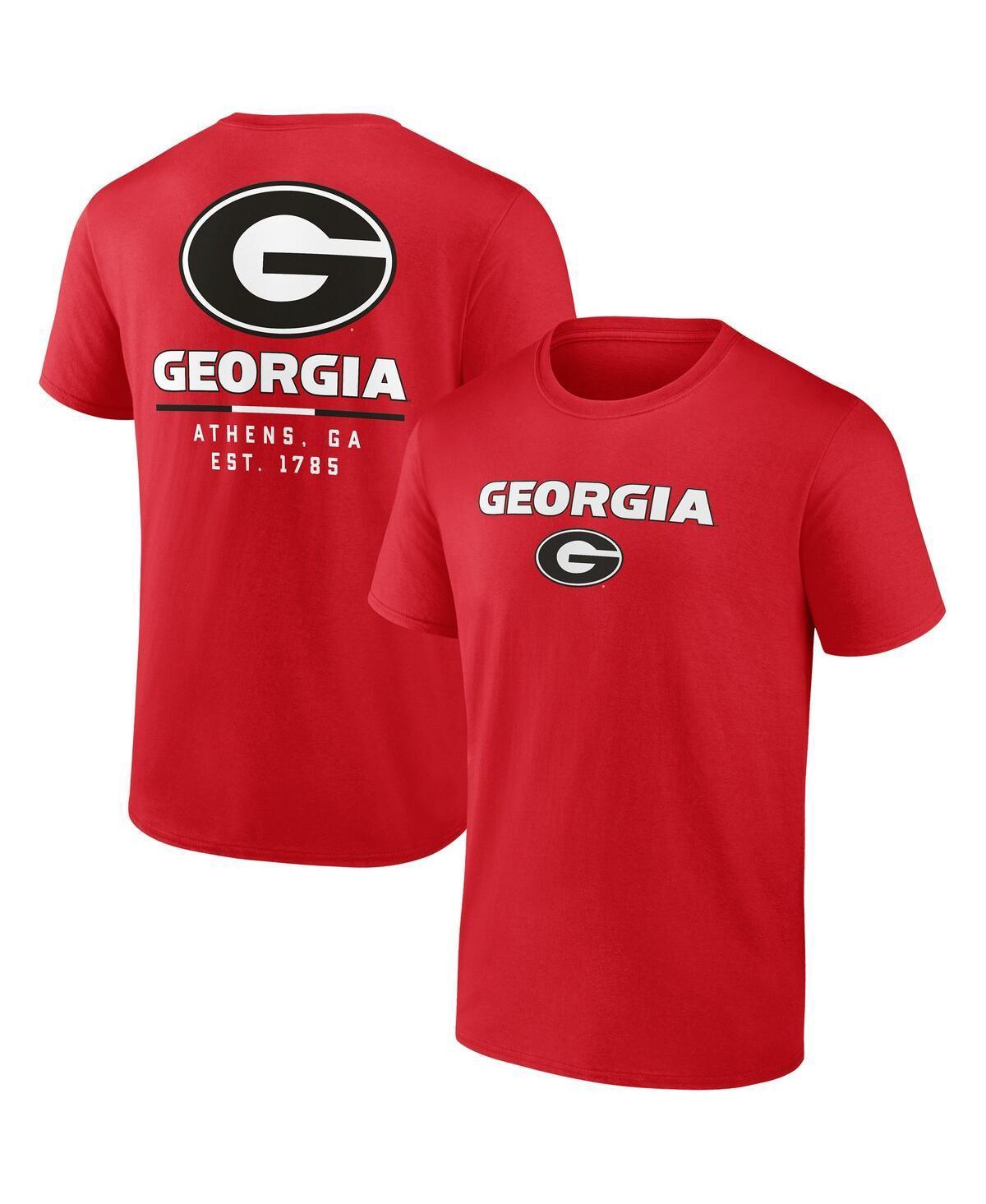 Mens Fanatics Red Georgia Bulldogs Game Day 2-Hit T-shirt Product Image