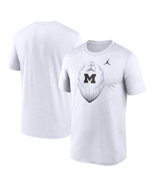 Jordan Mens White Michigan Wolverines Primetime Legend Icon Performance T-Shirt Product Image