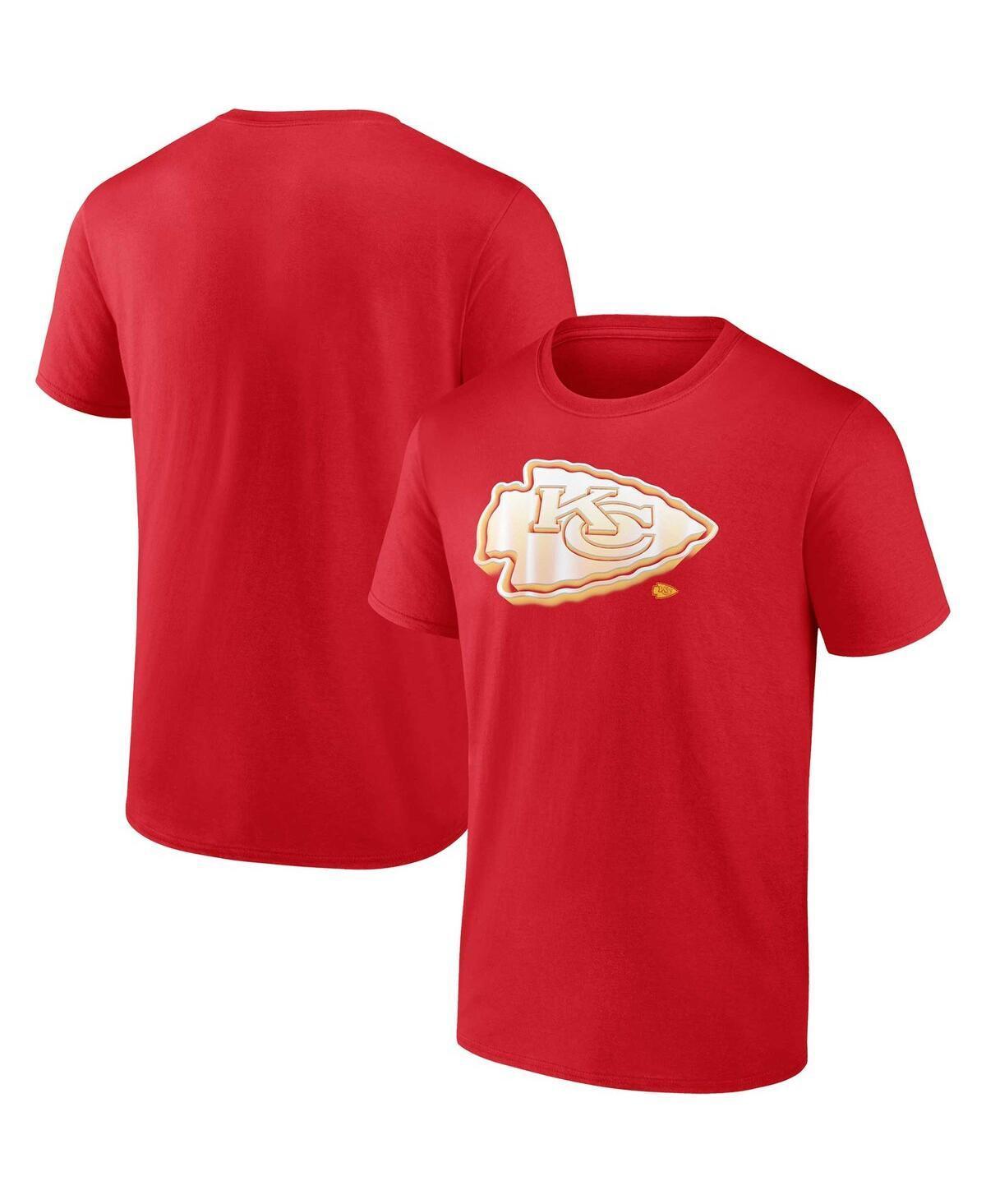 Mens Fanatics Red Kansas City Chiefs Chrome Dimension T-shirt Product Image