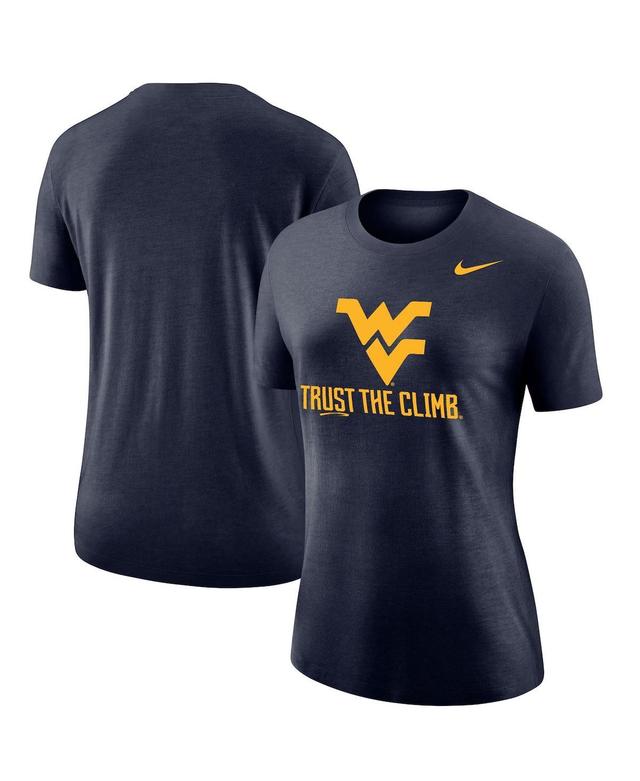 Womens Nike Navy West Virginia Mountaineers Trust the Climb Varsity T-shirt Product Image