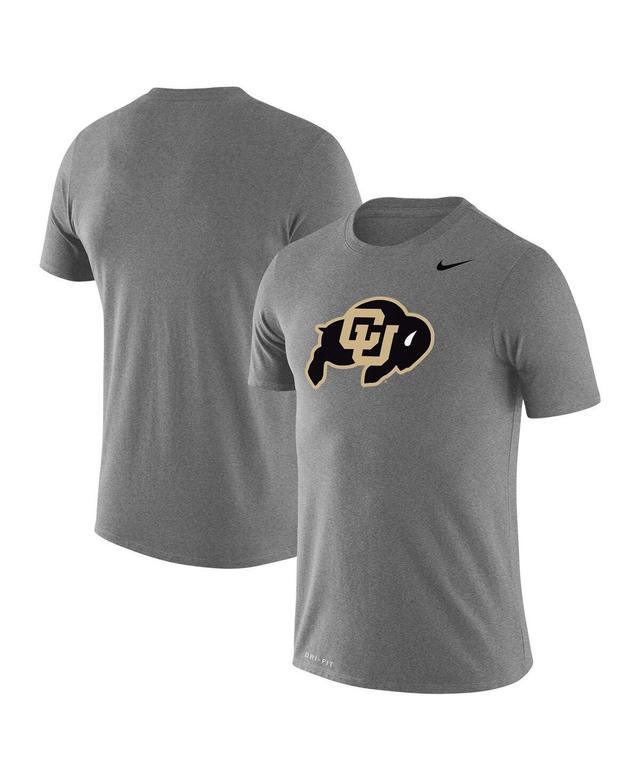 Mens Nike Heathered Gray Colorado Buffaloes School Logo Legend Performance T-Shirt Product Image