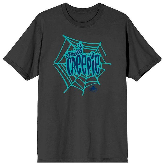 Mens Growing Up Creepie Creepie Spider Web Graphic Tee Grey Product Image