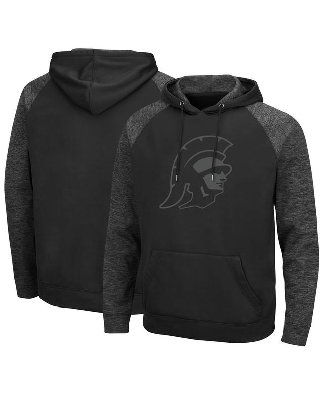 Mens Colosseum Usc Trojans Blackout 3.0 Tonal Pullover Hoodie Product Image