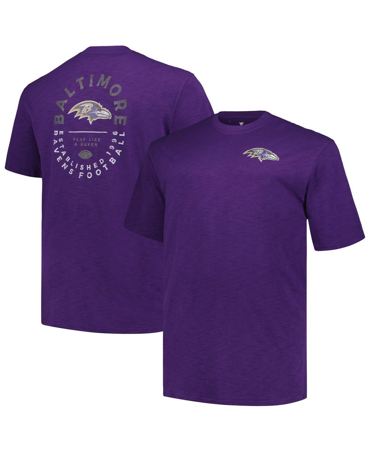 Mens Profile Purple Baltimore Ravens Big and Tall Two-Hit Throwback T-shirt Product Image