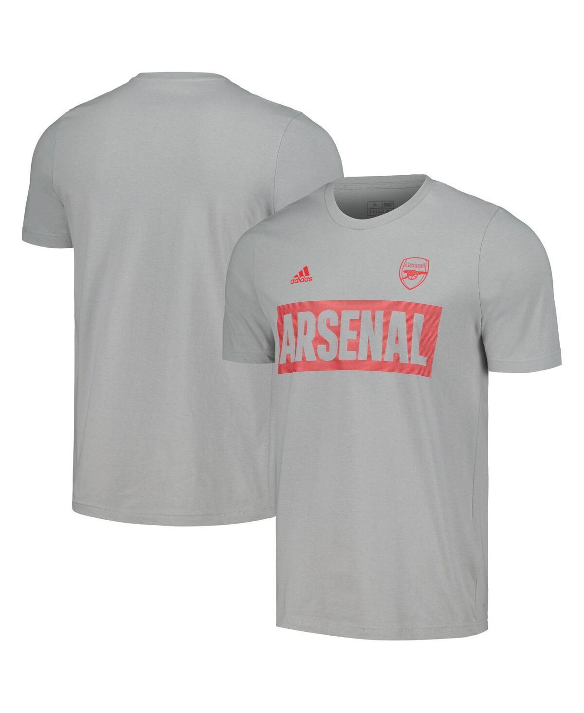 Mens adidas Gray Arsenal Culture Bar T-Shirt Product Image