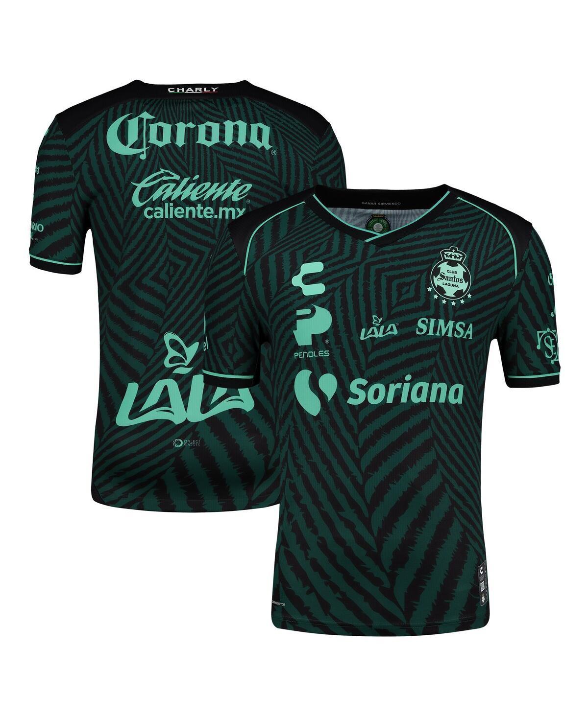 Charly Mens Green Santos Laguna 2024/25 Away Authentic Jersey - Green, White Product Image