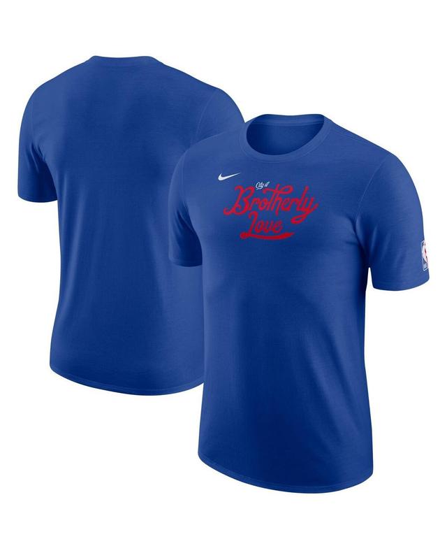 Mens Nike Blue Philadelphia 76ers 2022/23 City Edition Essential Warmup T-shirt Product Image