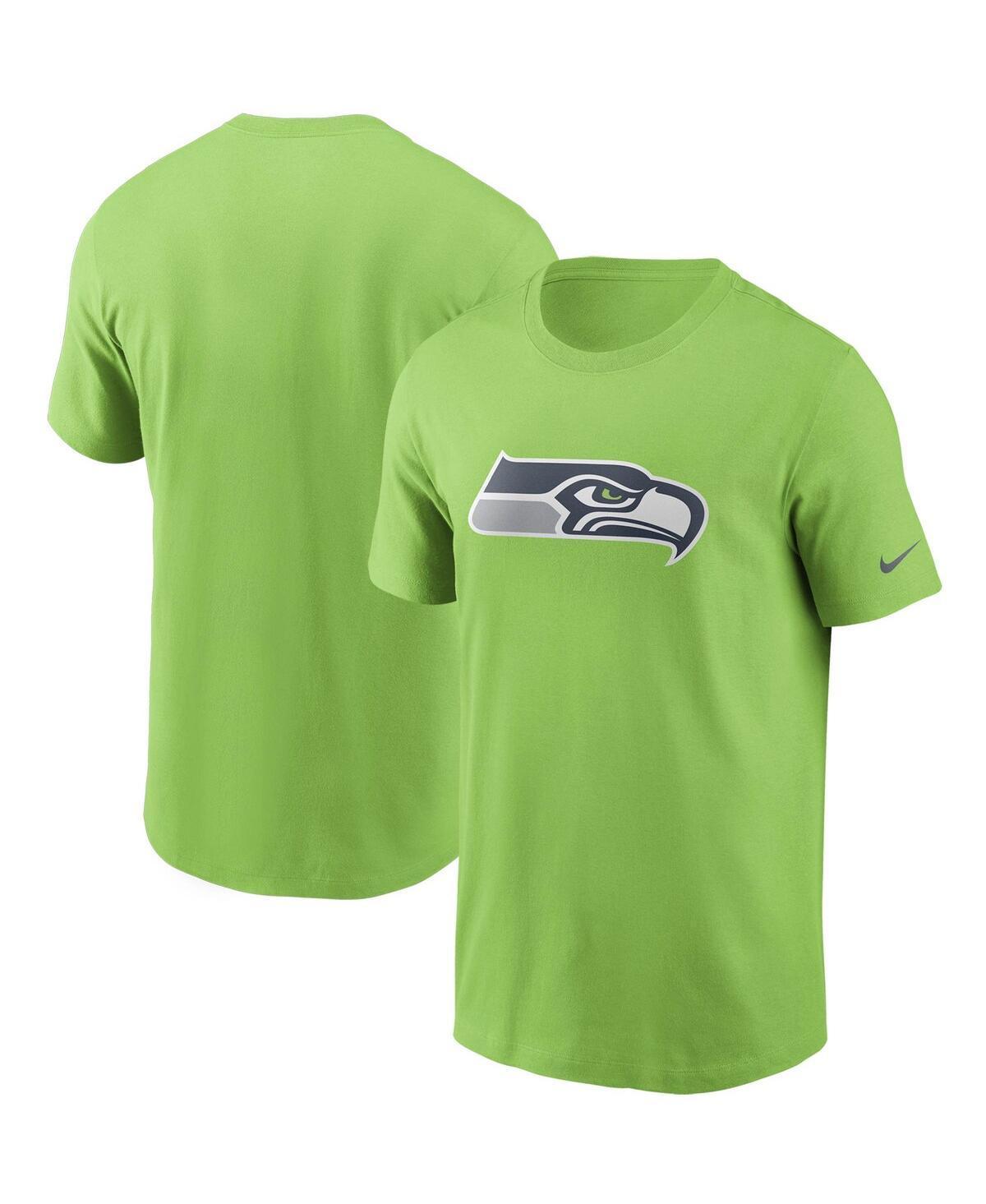 Mens Nike Neon Green Seattle Seahawks Primary Logo T-shirt Product Image