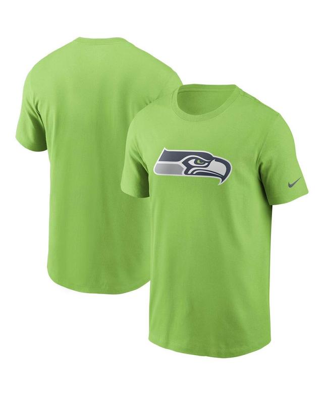 Mens Nike Neon Green Seattle Seahawks Primary Logo T-shirt Product Image