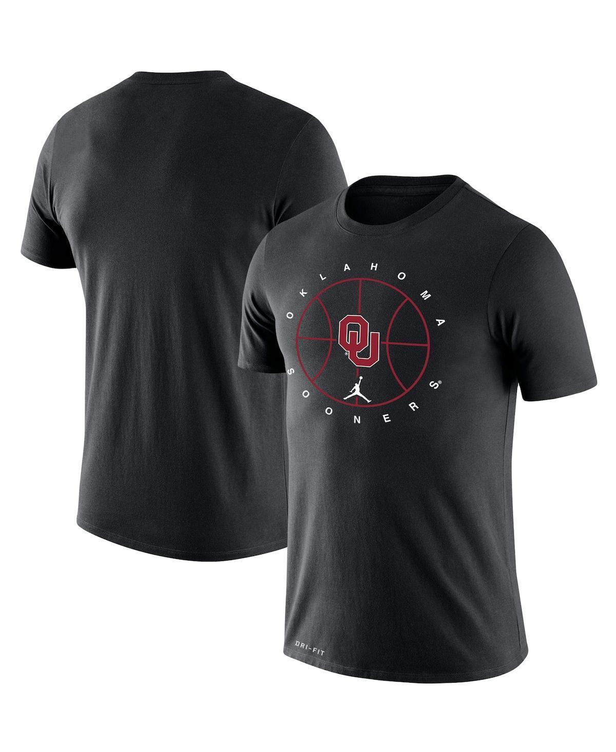 Mens Jordan Black Oklahoma Sooners Basketball Icon Legend Performance T-shirt Product Image