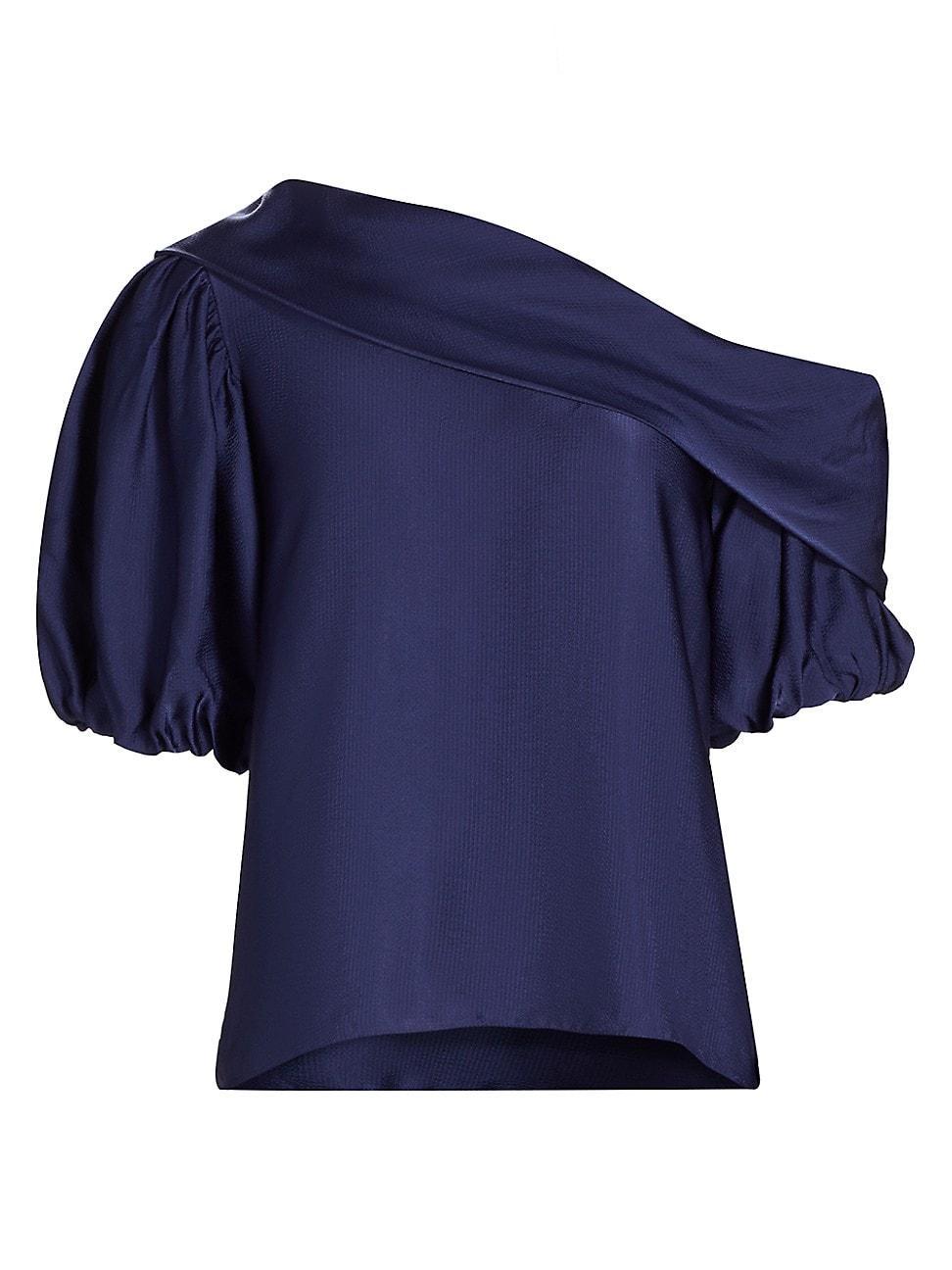 Womens Georgia Satin One-Shoulder Top Product Image