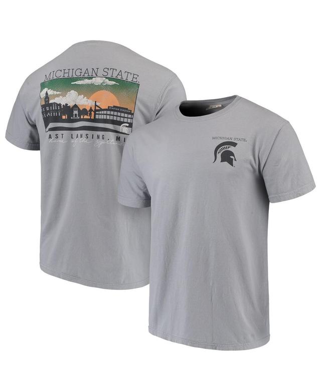 Mens Gray Michigan State Spartans Comfort Colors Campus Scenery T-shirt Product Image