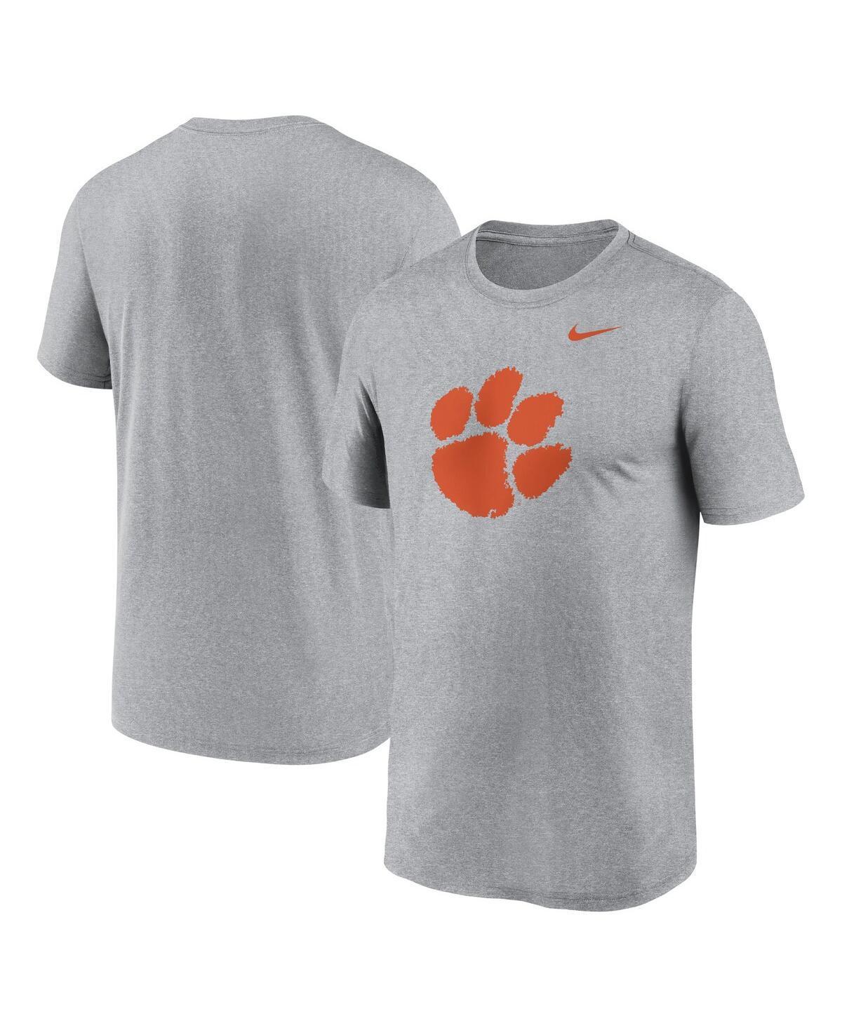 Nike Mens Heather Gray Clemson Tigers Primetime Legend Logo T-Shirt Product Image