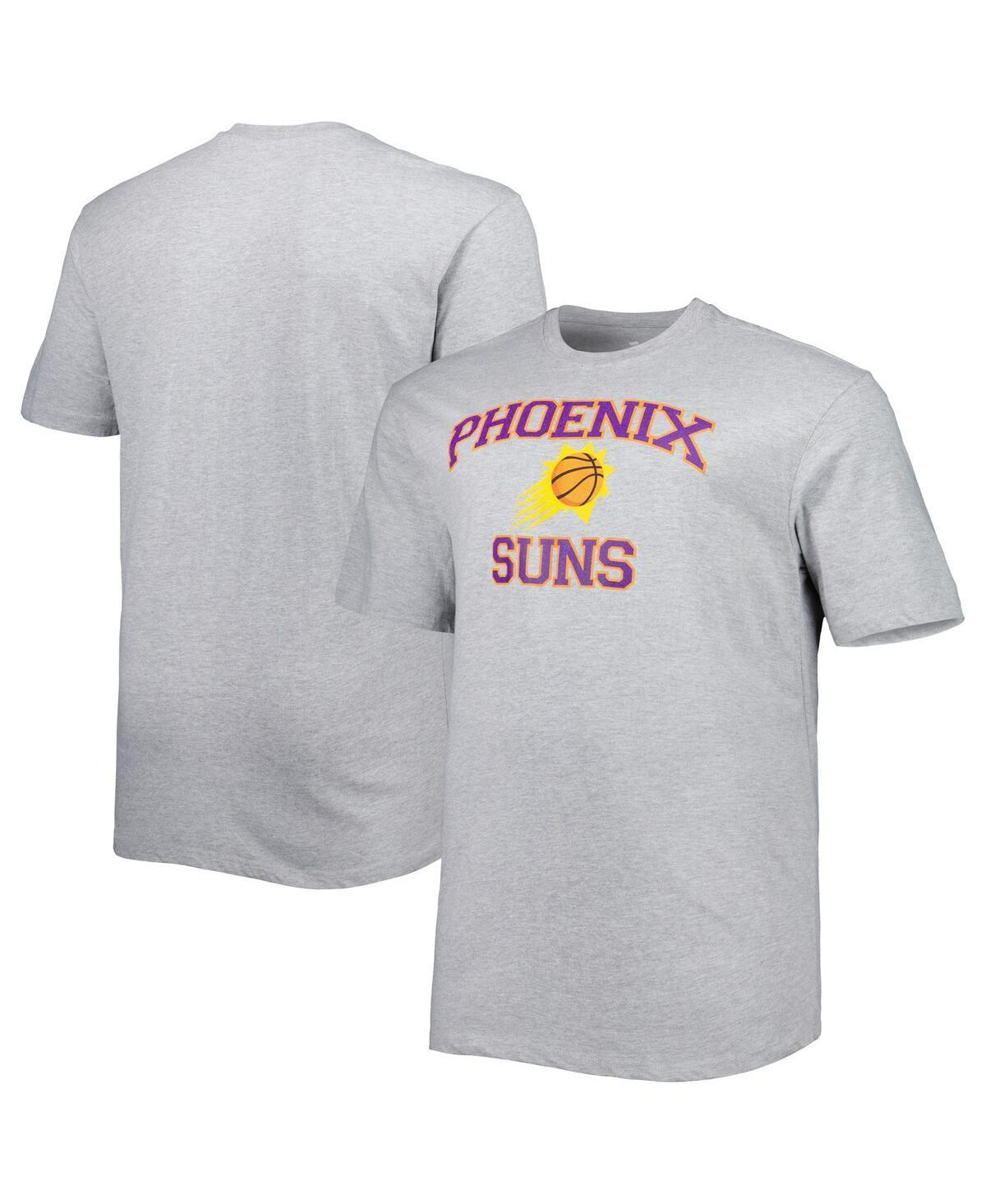 Mens Heathered Gray Phoenix Suns Big and Tall Heart and Soul T-shirt Product Image