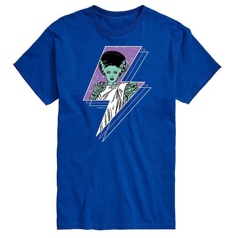 Big & Tall Universal Monsters Bride Lightning Bolt Graphic Tee, Mens Blue Product Image