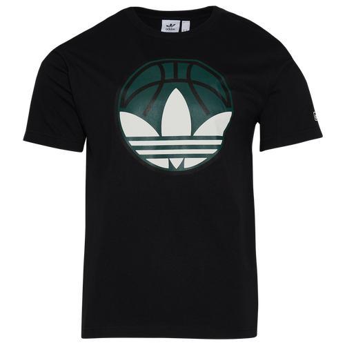 adidas Originals adidas Originals Top Ten T-Shirt - Mens Black/Green Product Image