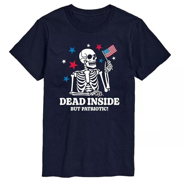 Big & Tall Dead Inside Patriotic Graphic Tee, Mens Blue Product Image