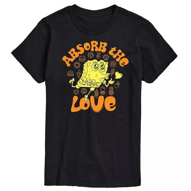 Mens SpongeBob SquarePants Absorb The Love Graphic Tee Product Image